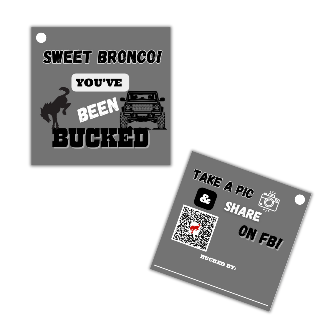 "You've Been Bucked" Tags