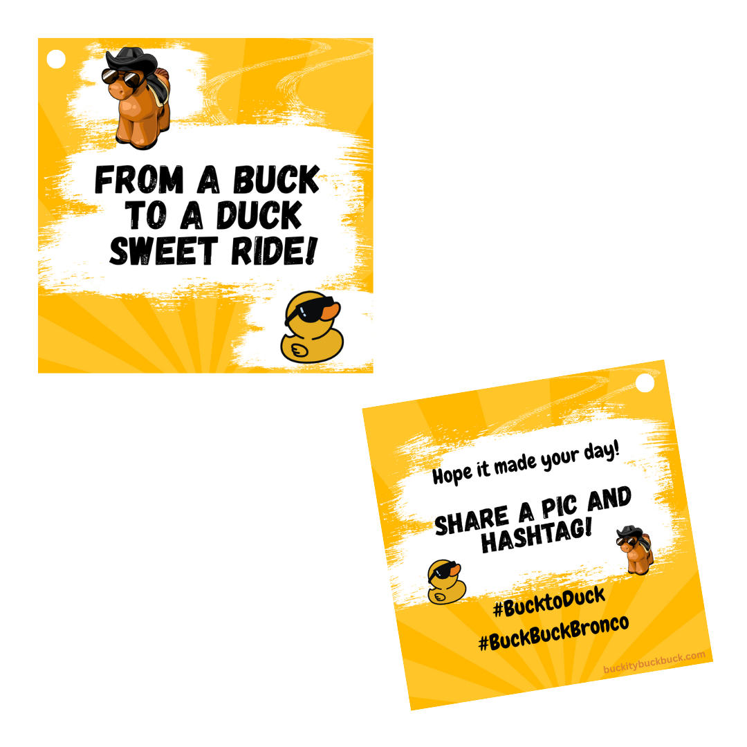 "You've Been Bucked" Tags