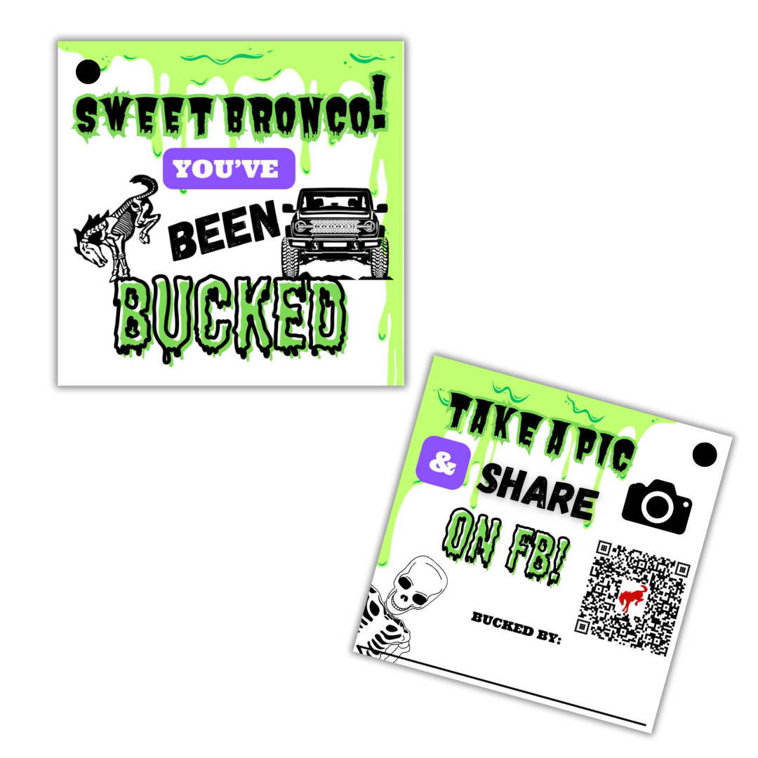 "You've Been Bucked" Tags